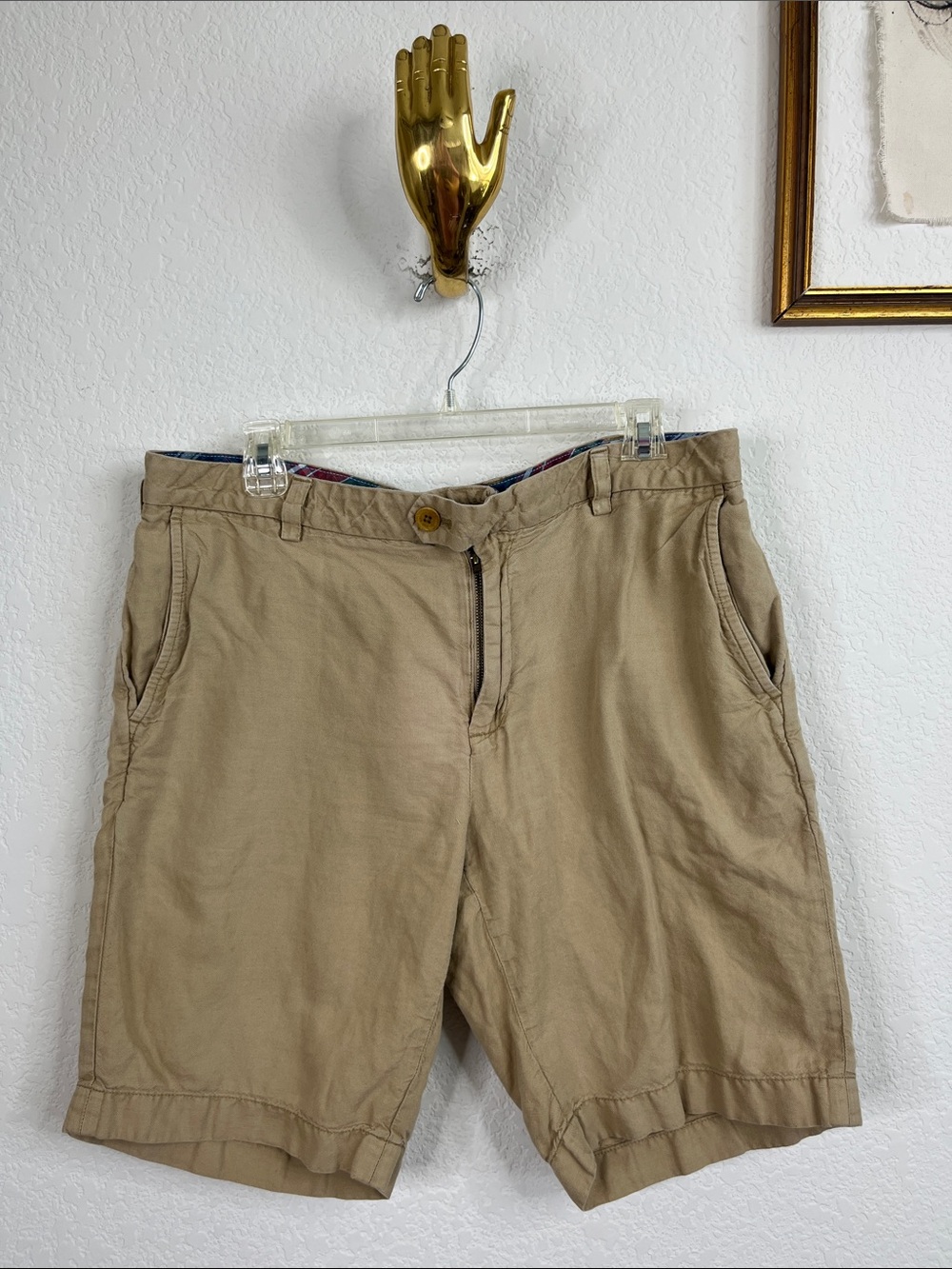 Baird McNutt Irish Linen Brooks Brothers Flat Front Shorts